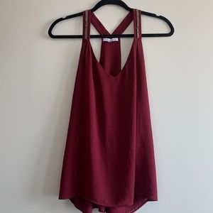 Naked zebra maroon tank